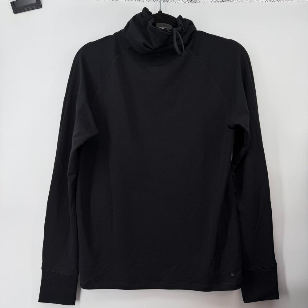 Lole Womens Size M Black Cowl Neck Drawstring Pullover Sweatshirt Activewear
